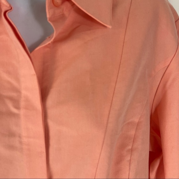 Coldwater Creek Women’s Orange Button Front Top PL - Picture 2 of 5